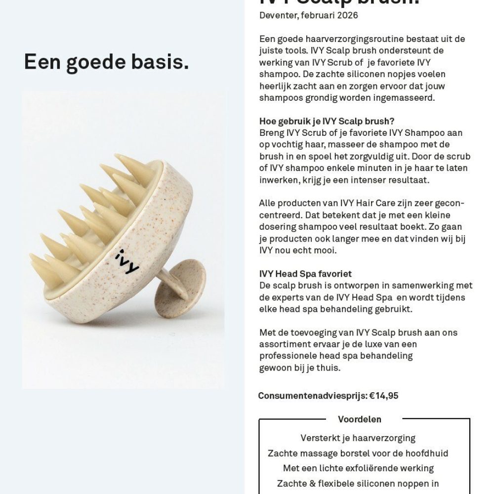 Afbeelding IVY Scalp brush persbericht