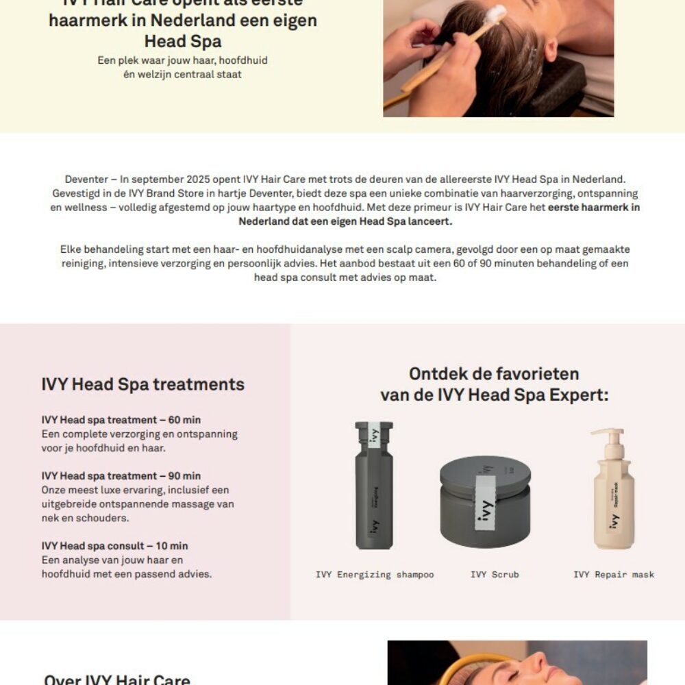 Afbeelding persbericht head spa